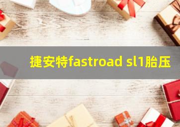 捷安特fastroad sl1胎压